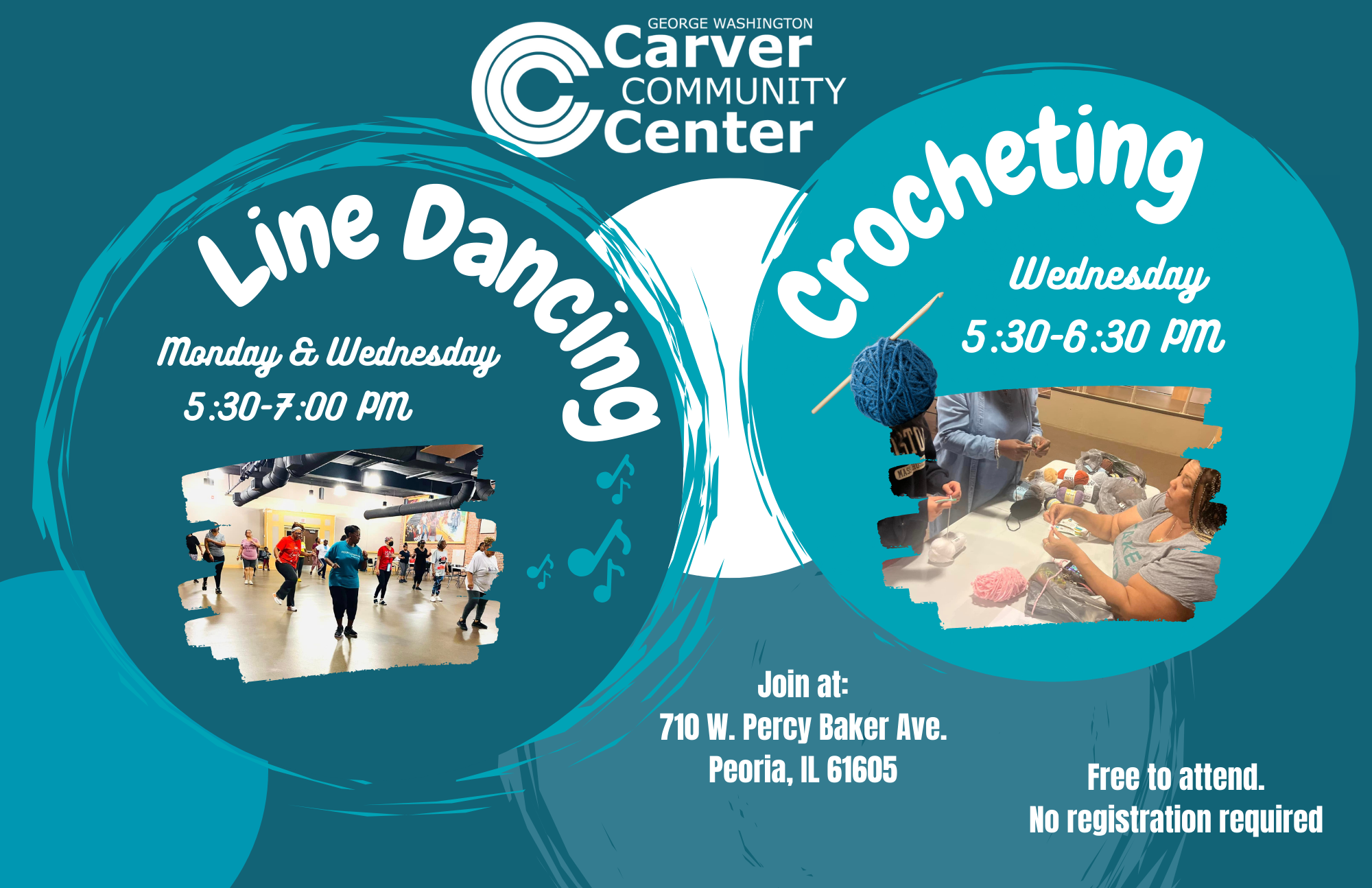 FUN AT CARVER: Line Dancing & Crocheting